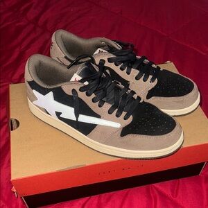 BAPE Black and Brown Mocha shoes (Indigo Studios) Travis Inspo